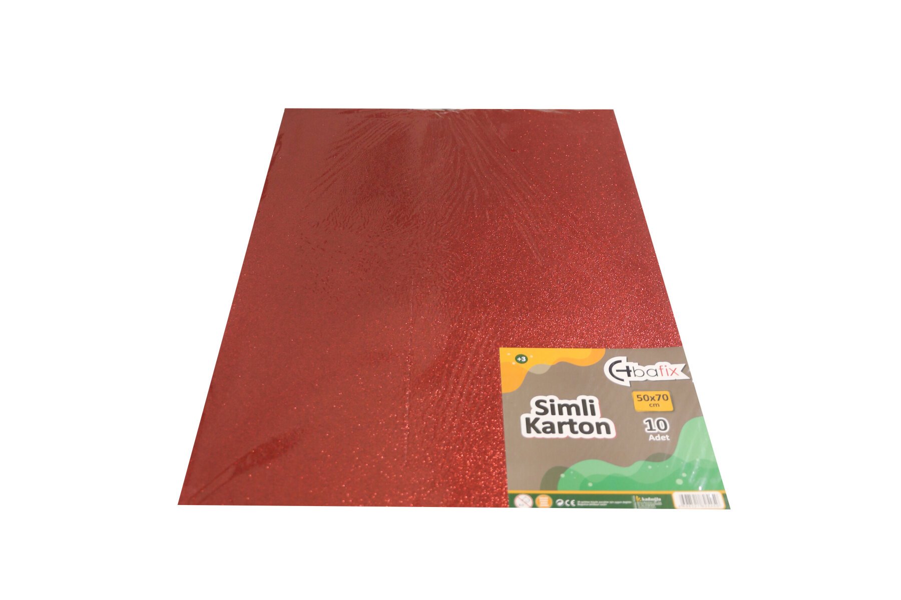 Bafix Simli Karton 50x70 Kırmızı