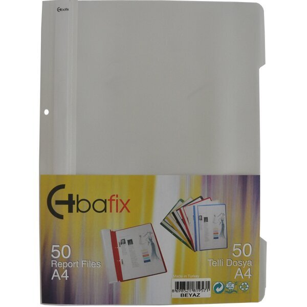 Bafix Telli Dosya Plastik XL Beyaz A4