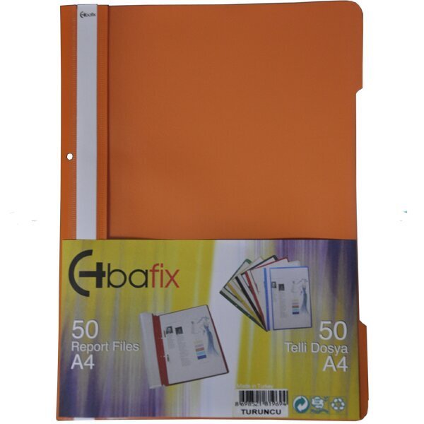 Bafix Telli Dosya Plastik XL Turuncu A4