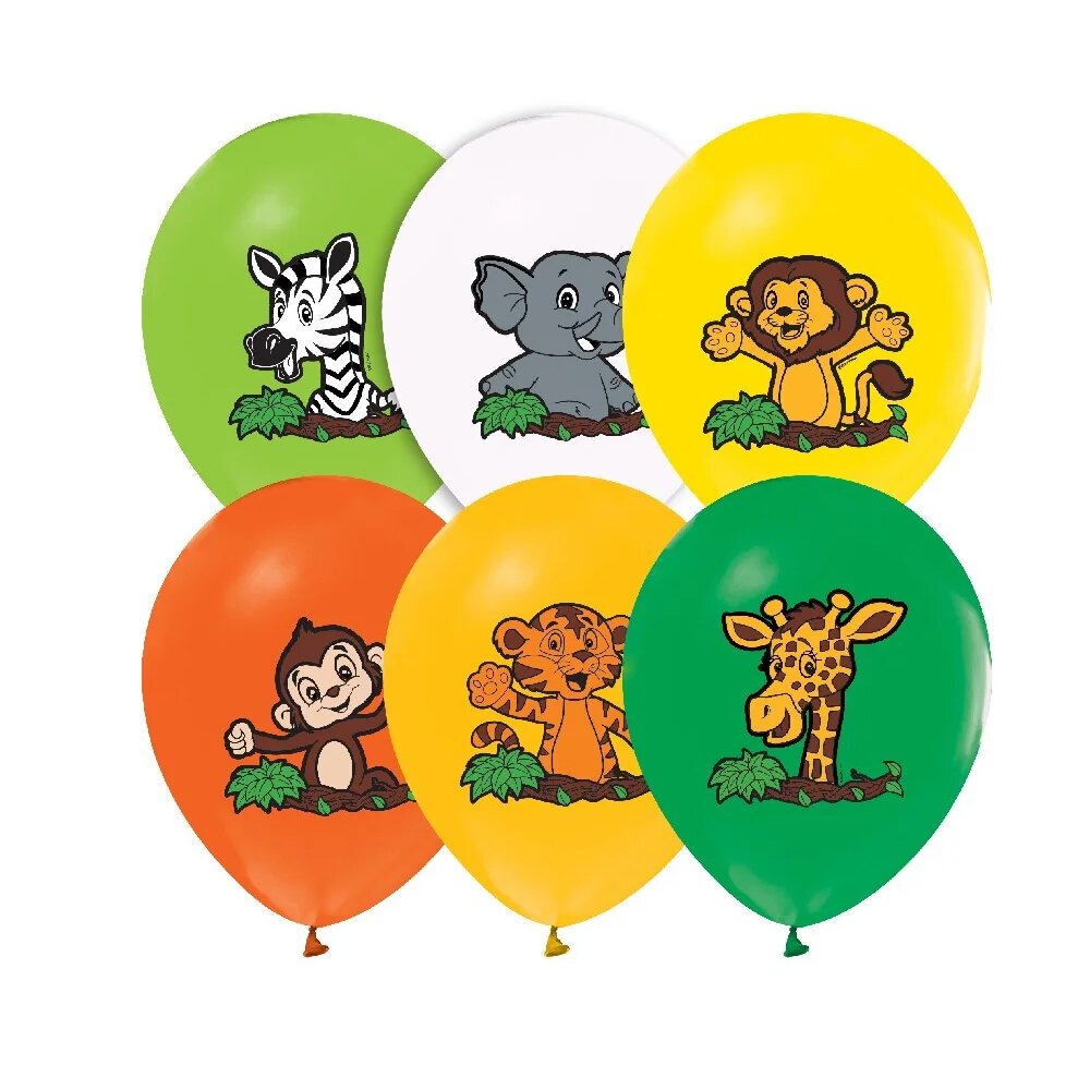 Balonevi Balon 4+1 Safari Baskılı 12 8 Li