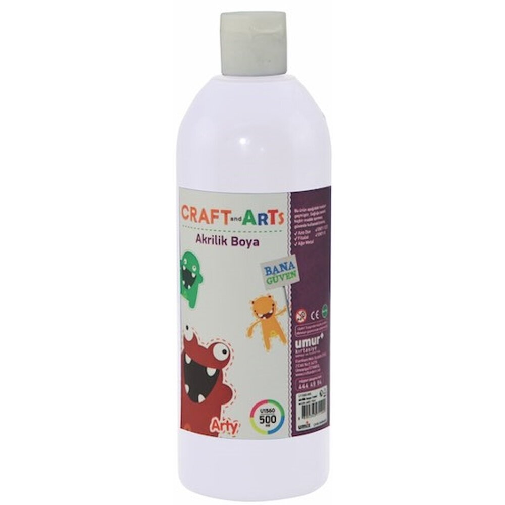 Craft And Arts Akrilik Boya 500 ML Beyaz U1560-BE