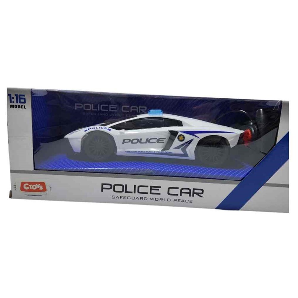Ctoy Oyuncak Işıklı Ve Sesli Uzaktan Kumandalı Polis Arabası 1:16 CTOY-QX3689-A3