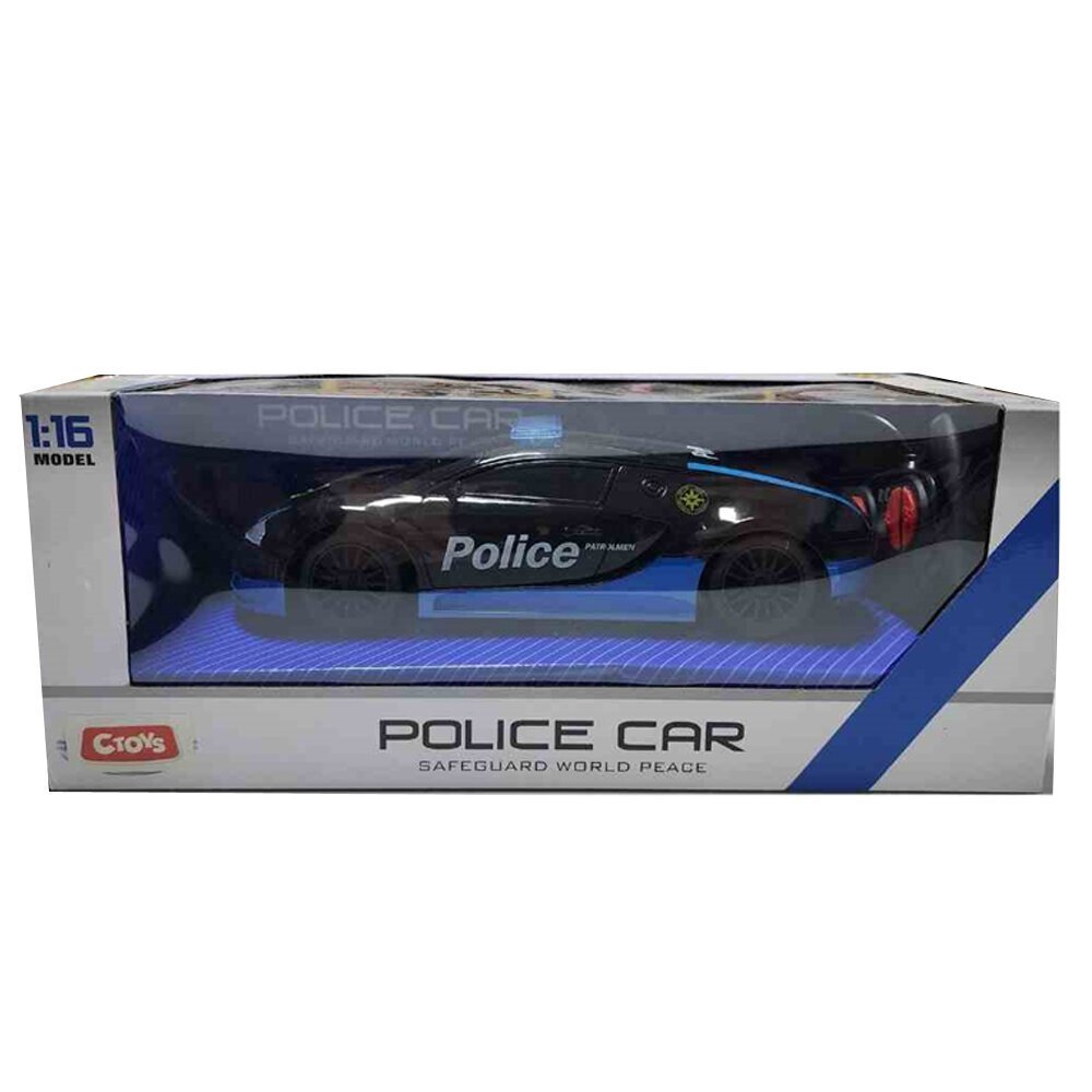 Ctoy Oyuncak Işıklı Ve Sesli Uzaktan Kumandalı Polis Arabası 1:16 CTOY-QX3689-A4
