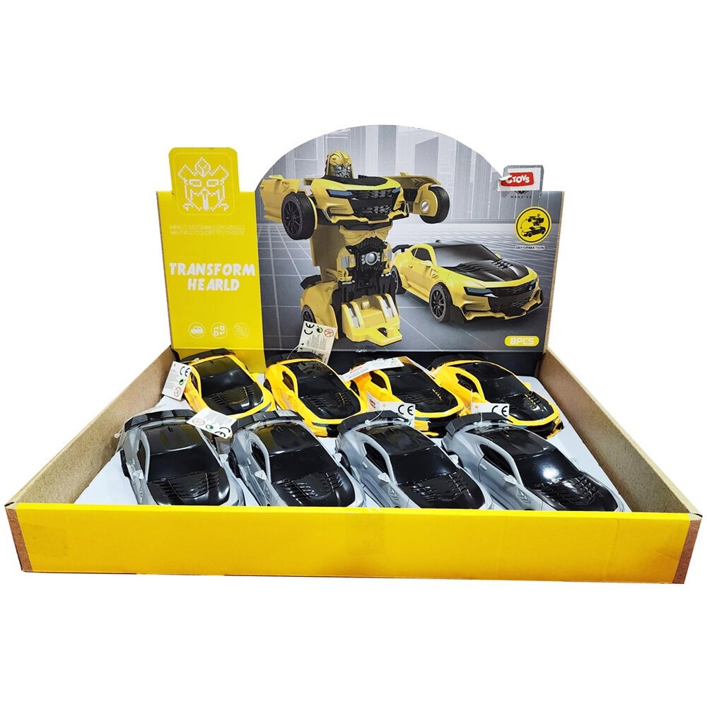 Ctoy Oyuncak Robota Dönüşebilen Araba 8Li Stant CTOY-333-3