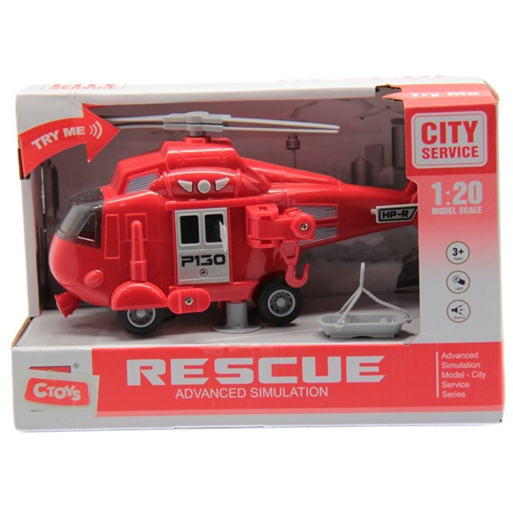 Ctoy Sesli Ve Pilli Kurtarma Helikopter 1:20