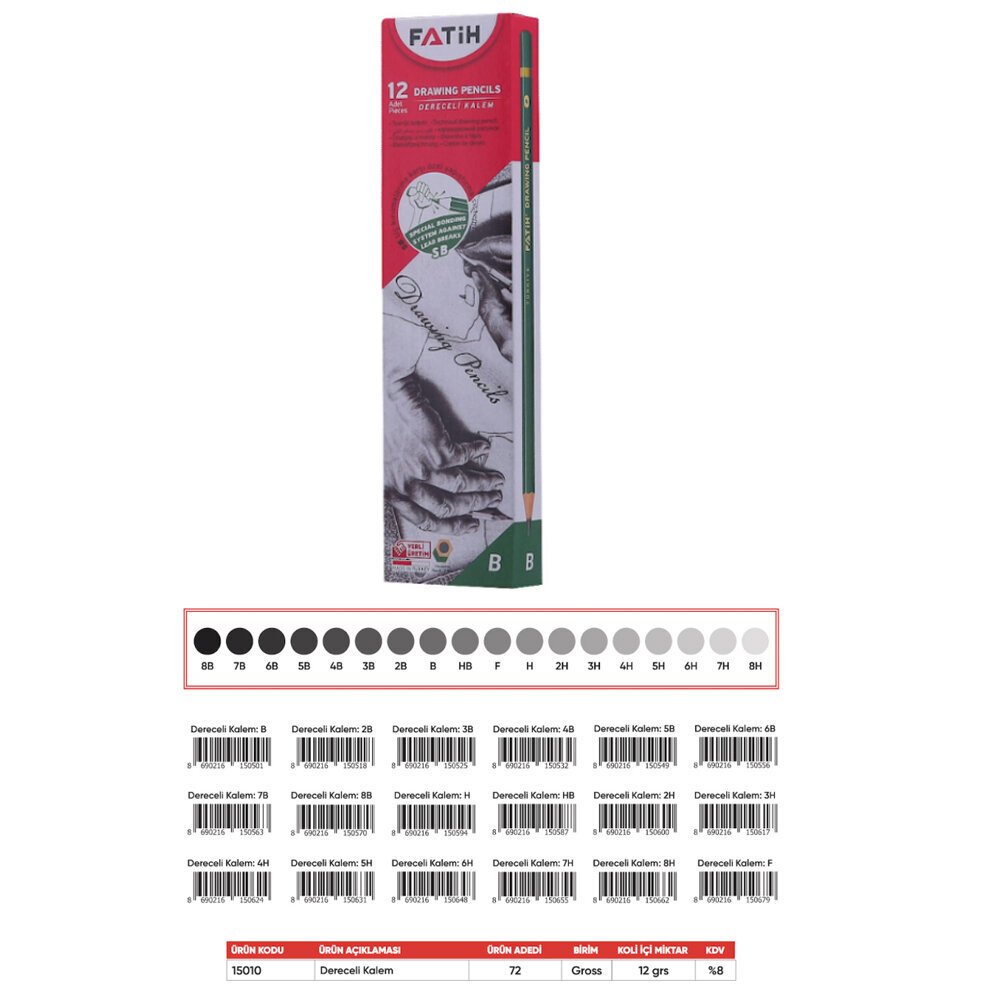 Fatih Kurşun Kalem Dereceli 4B