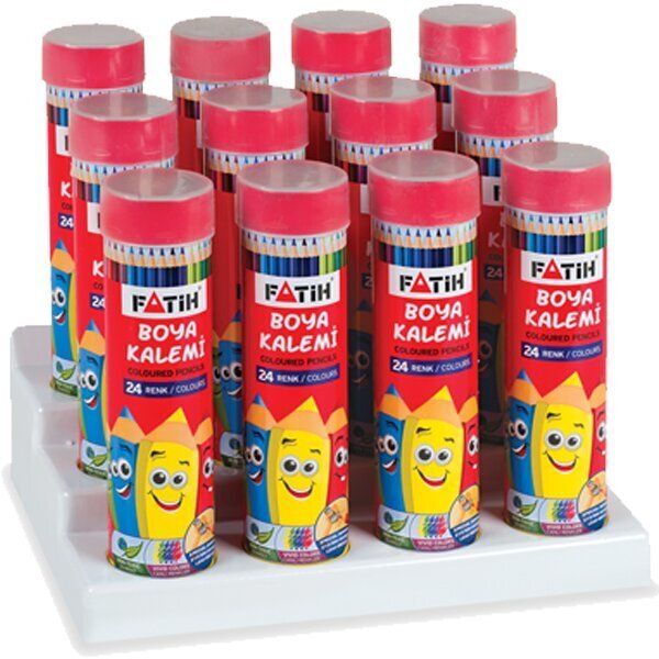 Fatih Kuru Boya Metal Tüp Kutu Tam Boy 24 Renk 33224