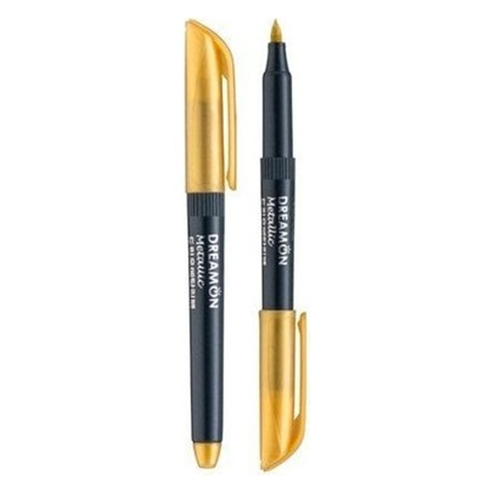 Lineplus Keçeli Kalem Fırça Uçlu Dreamon Altın