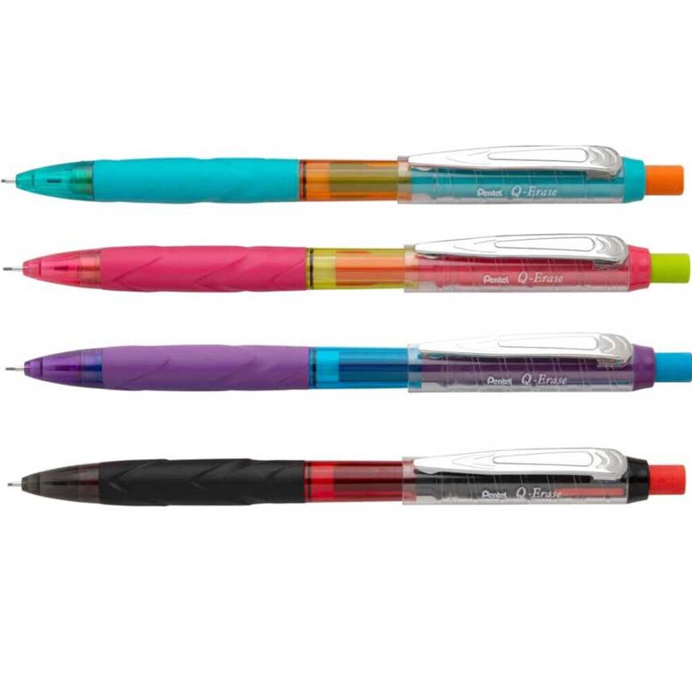 Pentel Versatil Kalem Metal Klipsli Büyük Boy Silgili Q-ERASE 0.5 MM Pembe