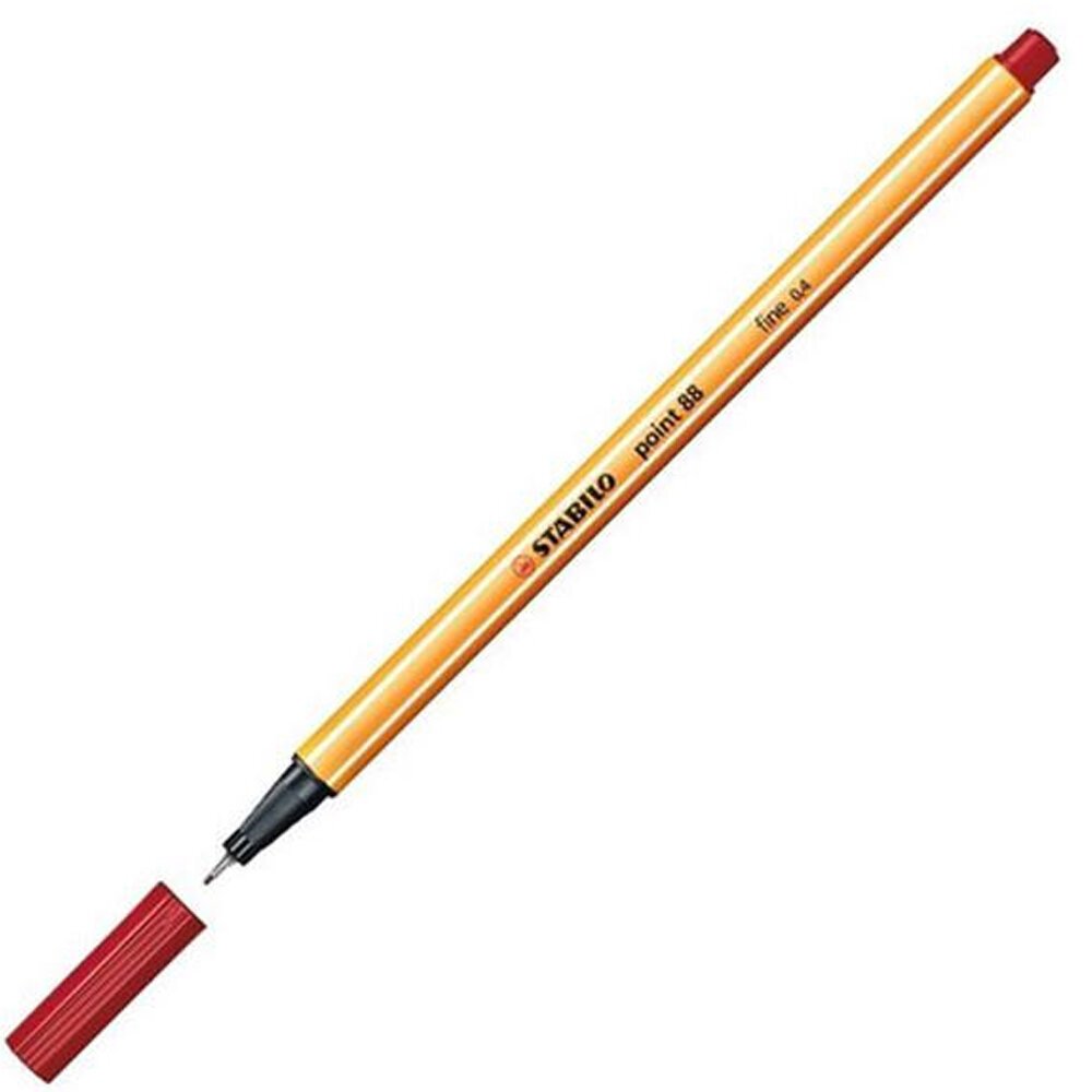 Stabilo Keçe Uçlu İnce Kalem 88 Point 0.4 MM Koyu Kırmızı 88/50