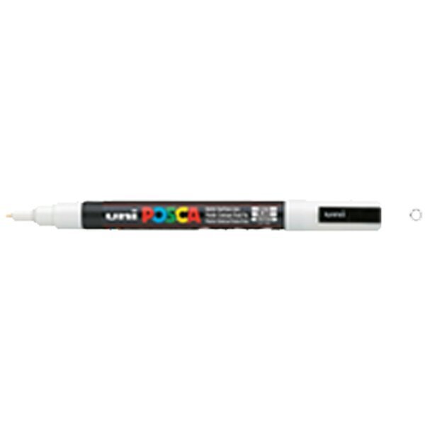 Uni-Ball Markör Boyama Posca Su Bazlı Poster 0.9-1.3 MM Beyaz PC-3M