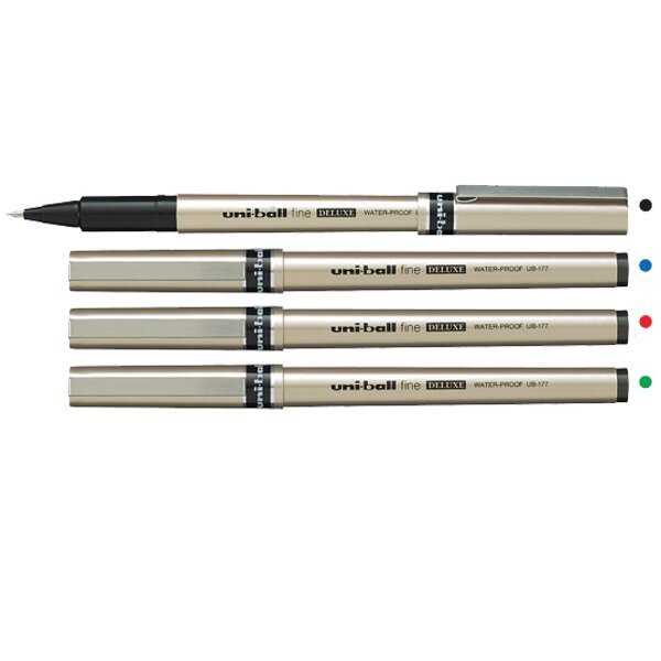 Uni-Ball Roller Kalem Deluxe Bilye Uç 0.7 MM Kırmızı UB-177