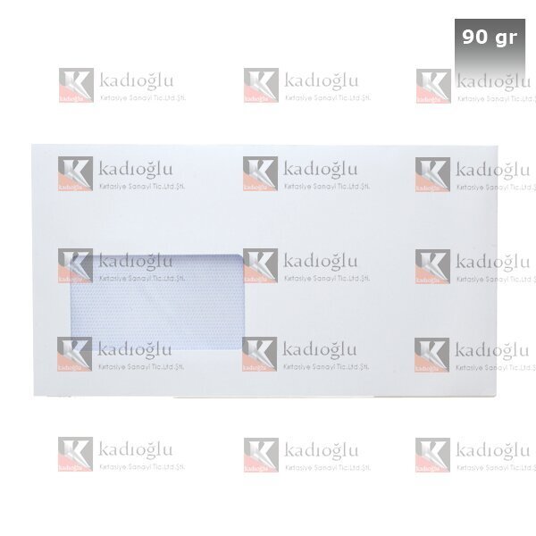 Asil Doğan Diplomat Zarfı Pencereli 105x240 90 GR Silikon AS-1001