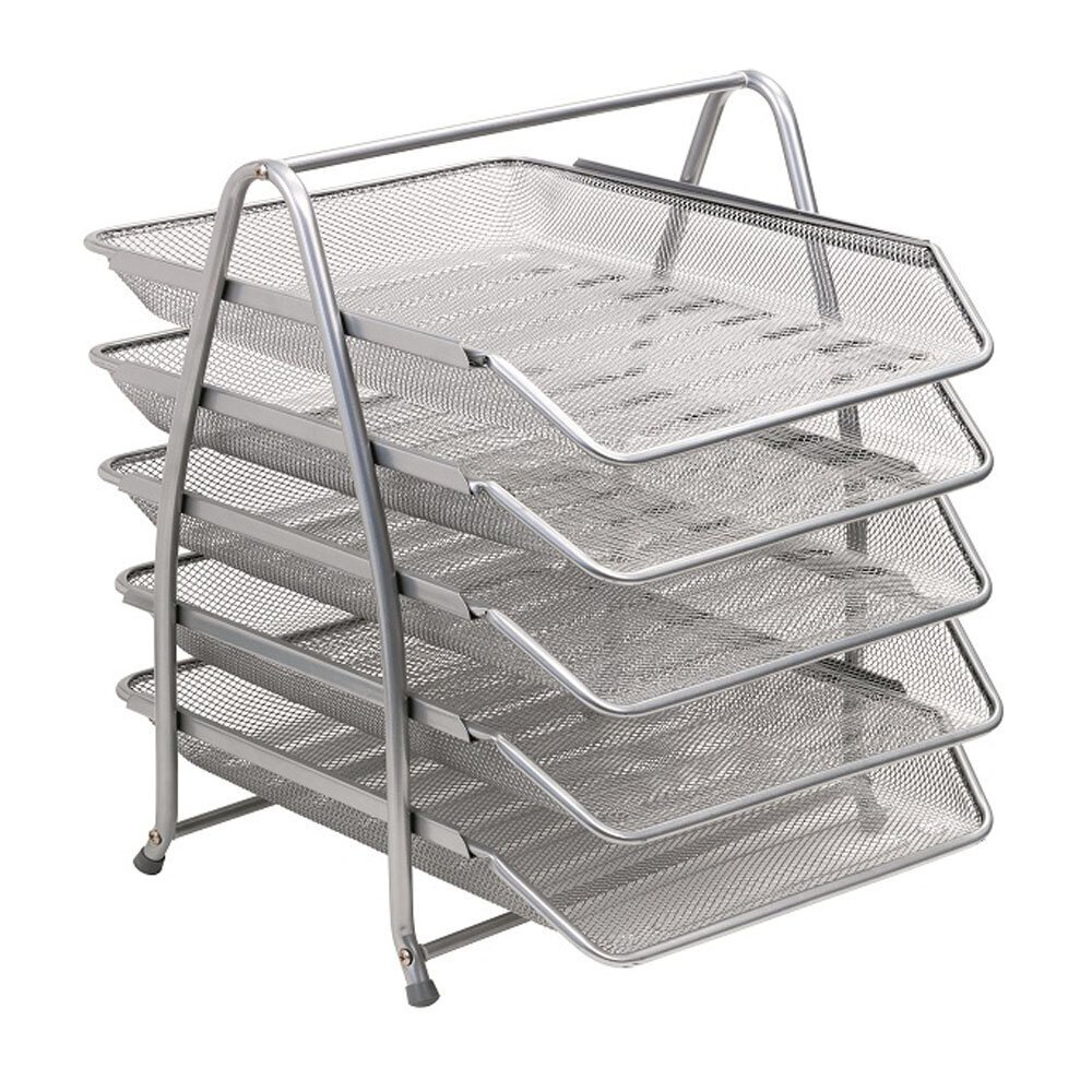Bafix Evrak Rafı Metal Perforeli 5 Li Gri BFX-MER9207G