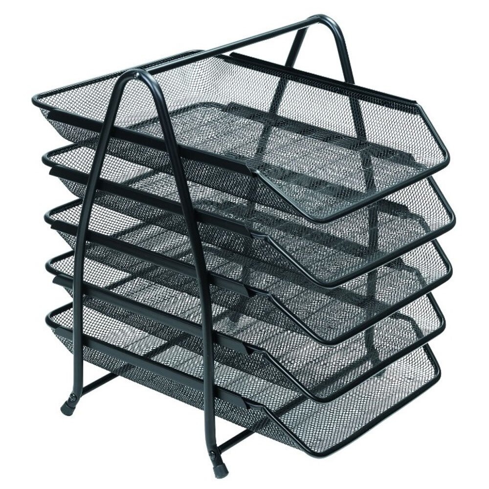 Bafix Evrak Rafı Metal Perforeli 5 Li Siyah BFX-MER9207S
