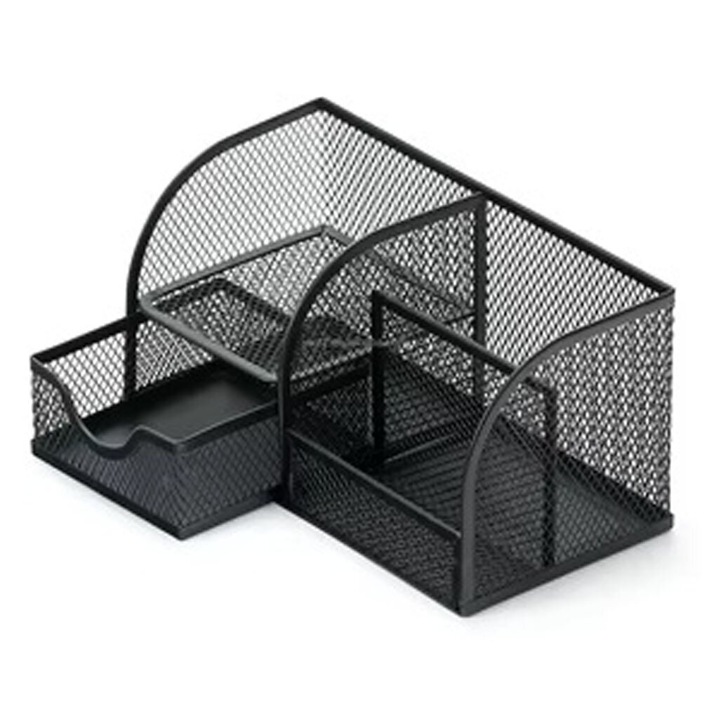 Bafix Metal Kalemlik 4 Bölmeli Siyah Mmk7023
