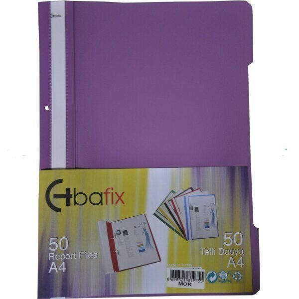 Bafix Telli Dosya Plastik XL Mor A4