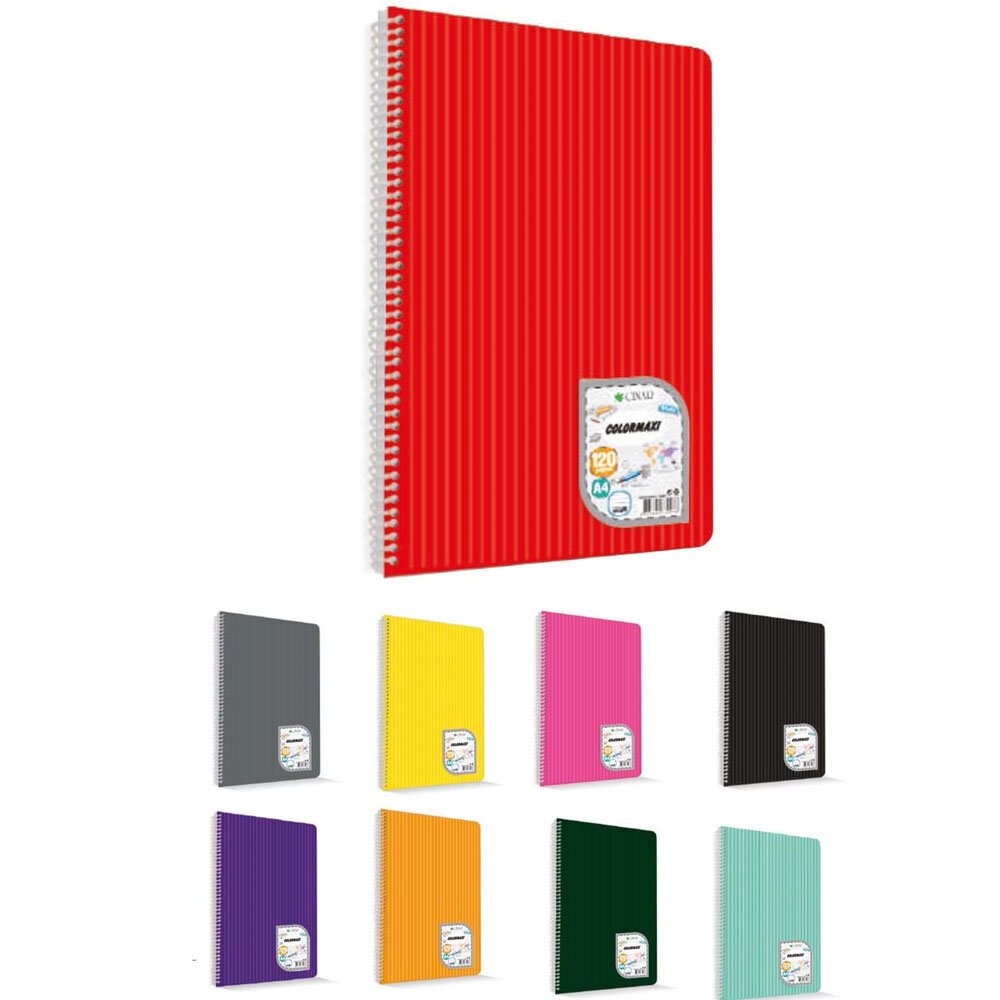 Çınar Colormaxi Spiralli Defter Plastik Kapak Kareli 60 YP A4 60/4 73014
