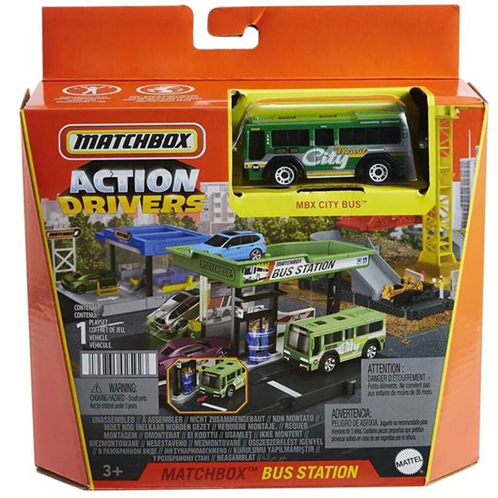 Matchbox Aksiyon Sürücüleri Otobüs Durağı Oyun Seti Veya Pizza Hut Temalı Oyun Seti