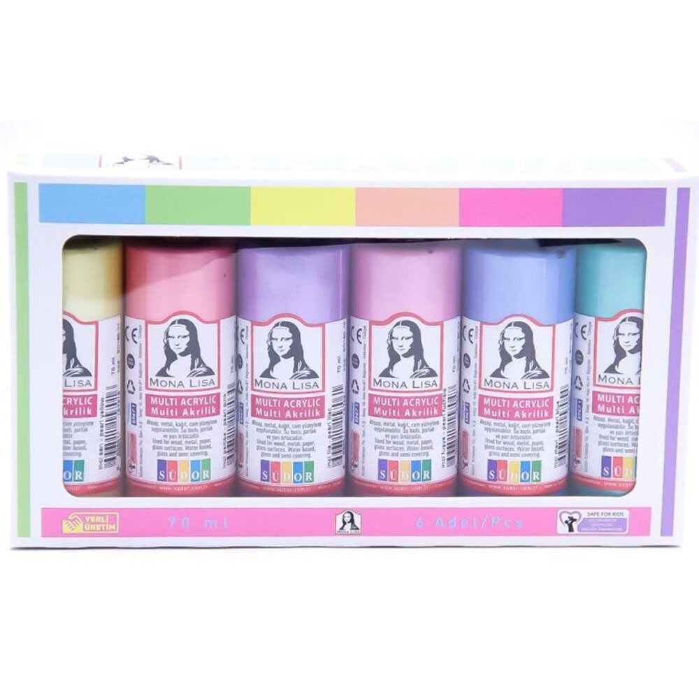 Mona Lisa Akrilik Boya Multi 6x70 ML İnci Set SD1006I