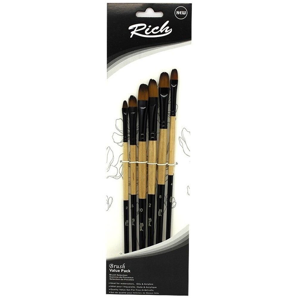 Rich Yeni Seri 02 Kedi Dili 6 Lı Fırça Set 6 11220