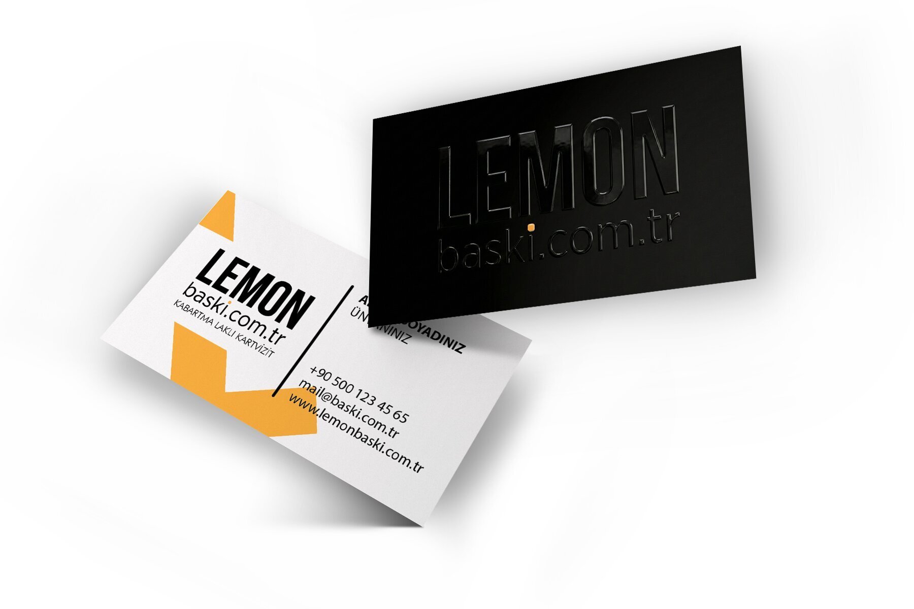 Sıvama Kabartma Laklı Kartvizit