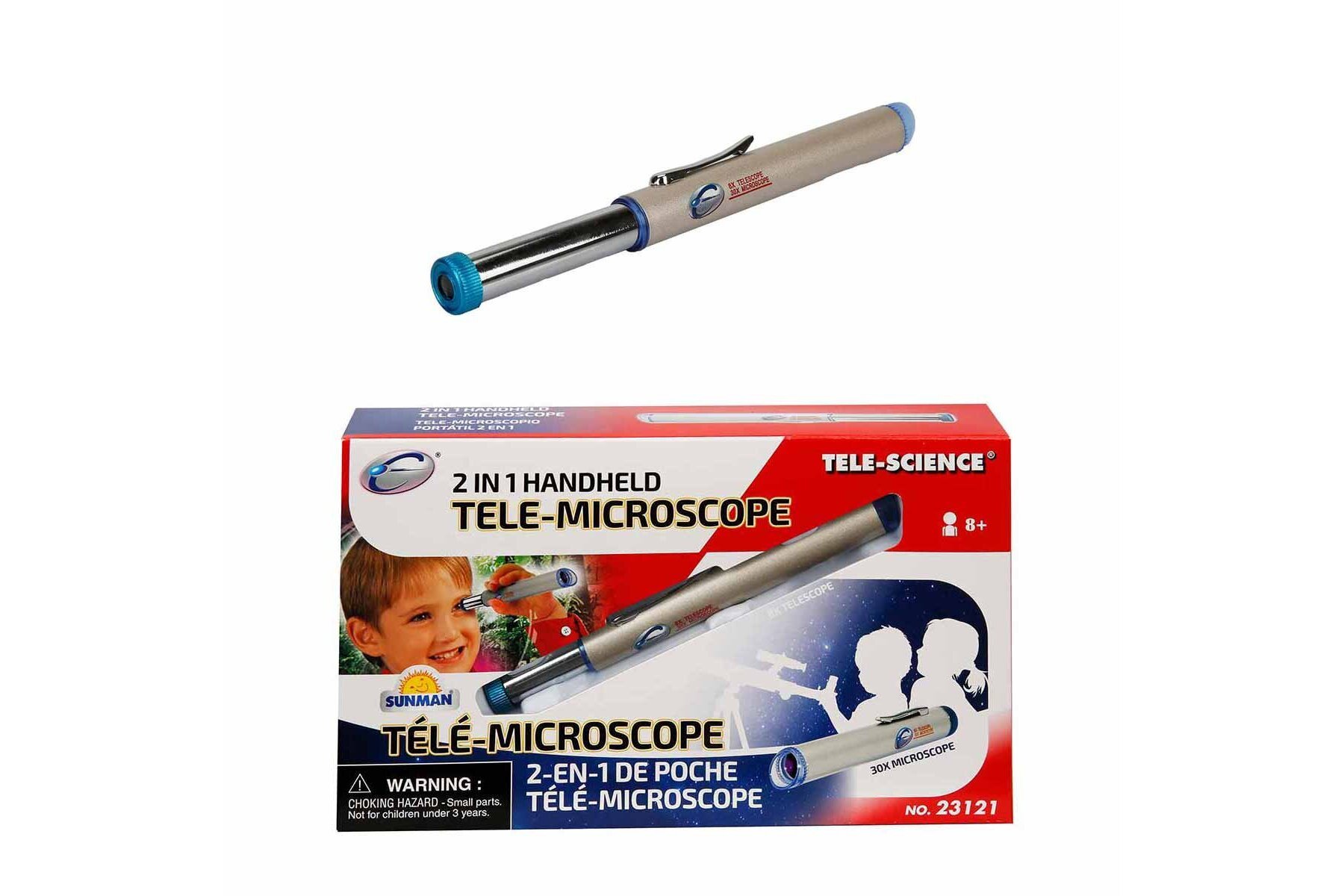 Sunman Oyuncak Bilim Kalem Tipi Tele-Mikroskop Set 2 In 1 Portatif 23121