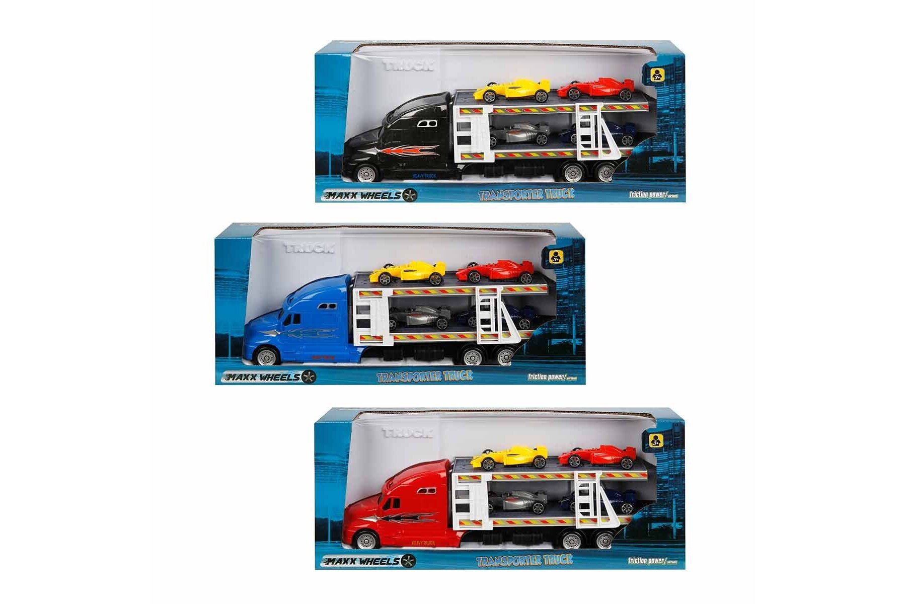 Sunman Oyuncak Maxx Wheels Transporter 2 Katlı 4 Araçlı 30 Cm. 1:48 S00002322