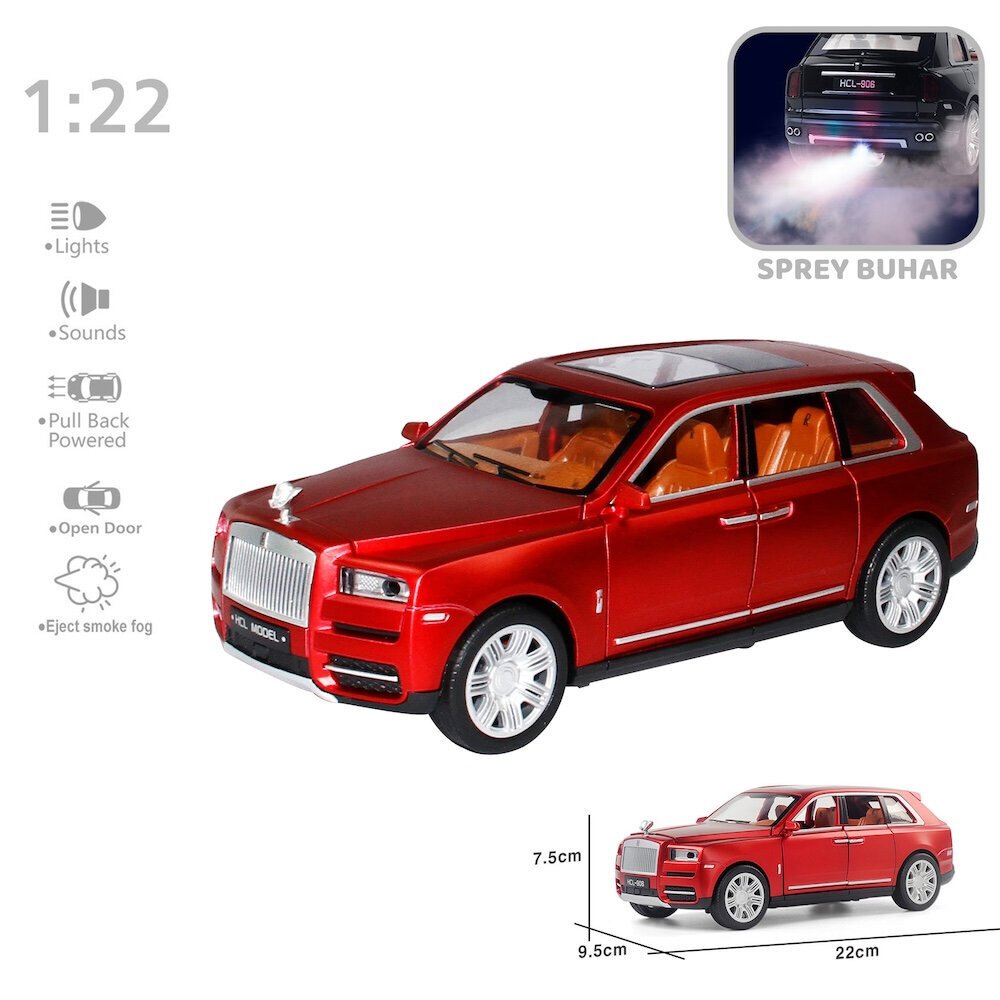 Vardem Oyuncak Çek Bırak 1:22 Sesli Ve Işıklı Buharlı Rr Lüx Jeep VRD-HCL-506A