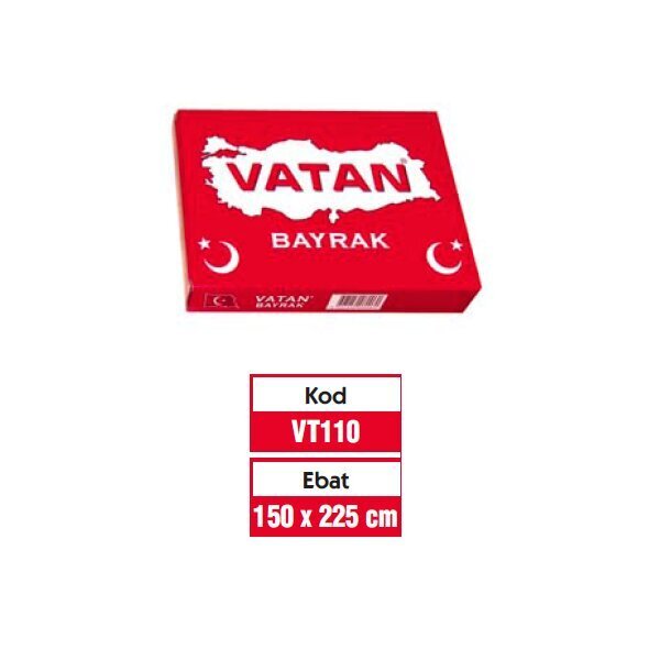 Vatan Türk Bayrağı Polyester 150x225 VT110