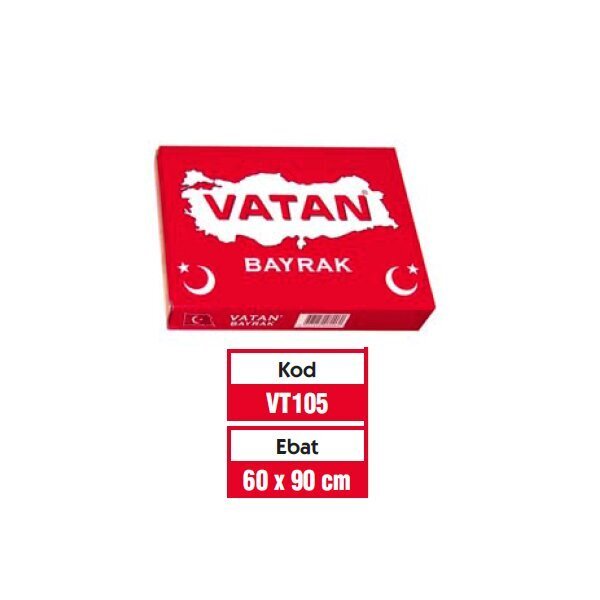 Vatan Türk Bayrağı Polyester 60x90 VT105