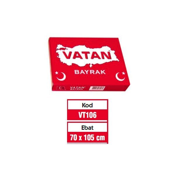 Vatan Türk Bayrağı Polyester 70x105 VT106