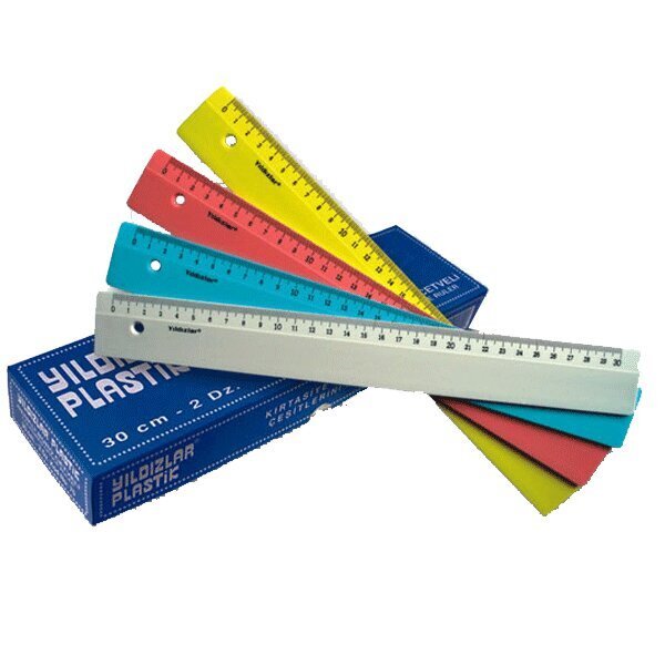 Yıldızlar Standart Cetvel Plastik Renkli 30 CM 70
