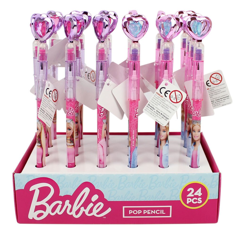 barbie Geçmeli Kalem B-1032 Taşlı Kalp 24/576
