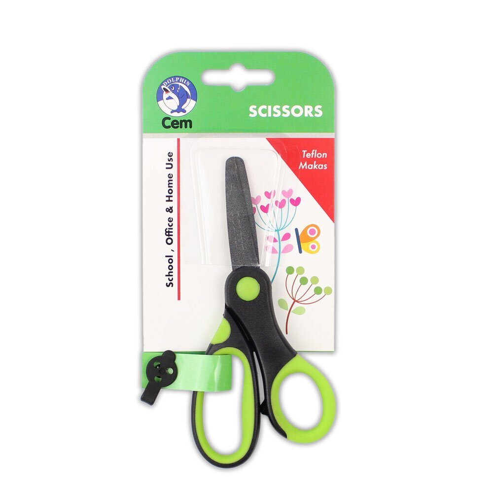 Dolphin Öğrenci Makası Teflon Blısterlı Pt-0133