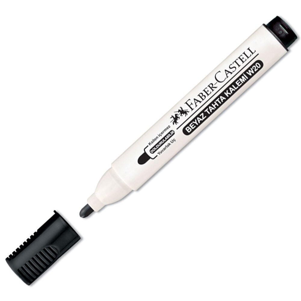 Faber-Castell Beyaz Tahta Kalemi W20 Siyah 10 Lu