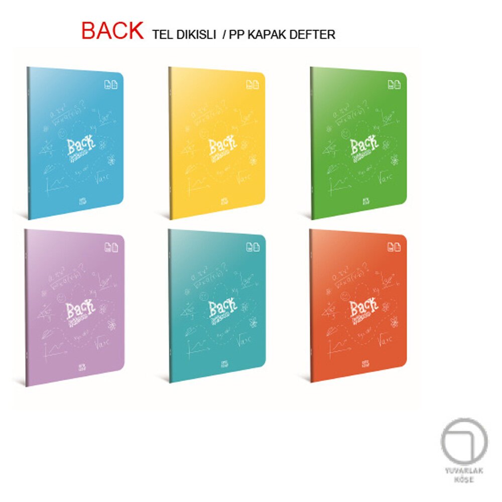 Gıpta Back Tel Dikiş Plastik Kapak Defter A4 80 YP Kareli 4985