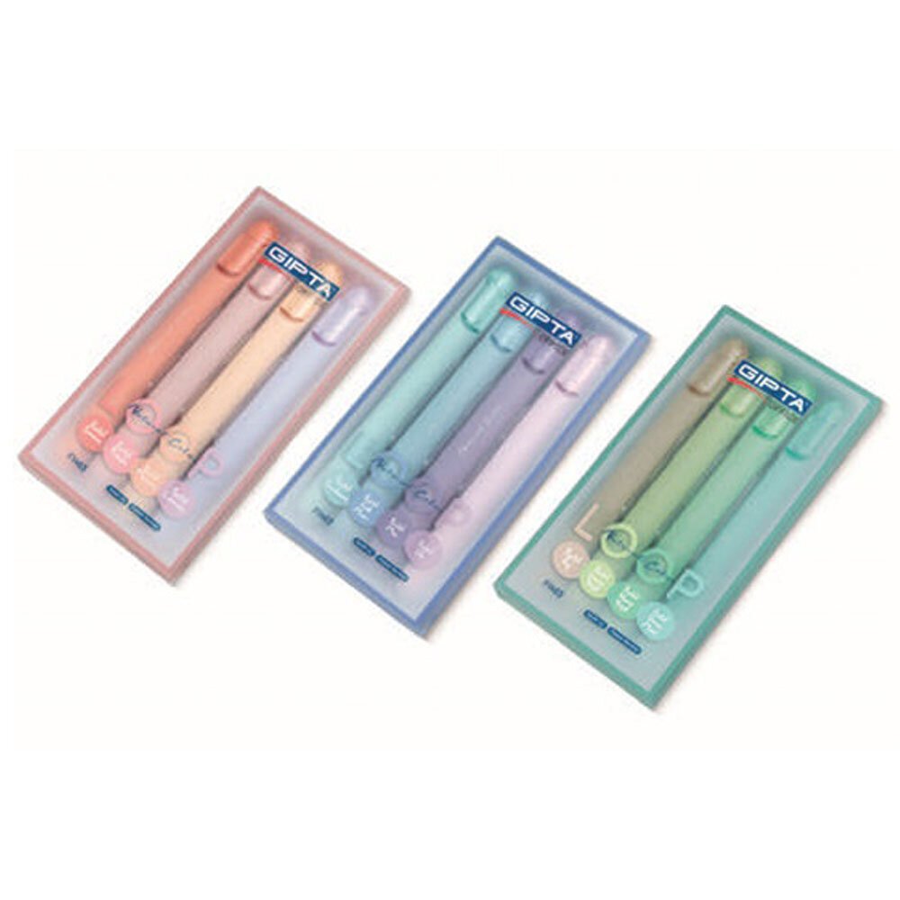 Gıpta Fosforlu Kalem Loop Pastel 4 Renk Set 18 Li Stand F1463