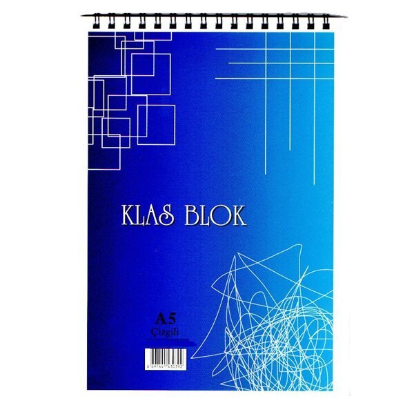 Klas Bloknot Spiralli Çizgili 36 YP A5