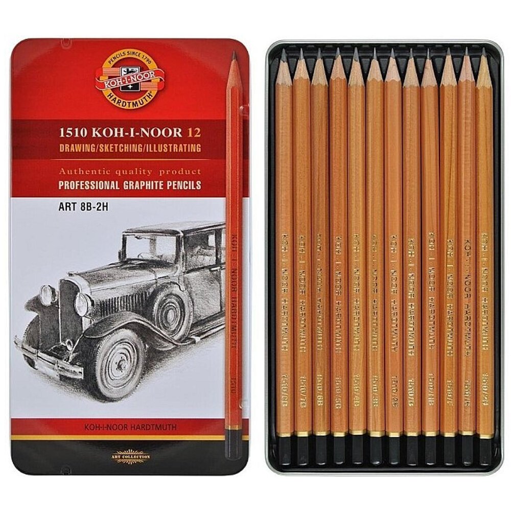 Koh-I Noor Set Of Gaphite Pencils 1512 N