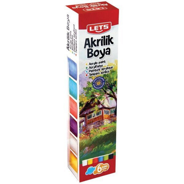 Lets Akrilik Boya 6 LI 25 ML Ana Renkler L-5200