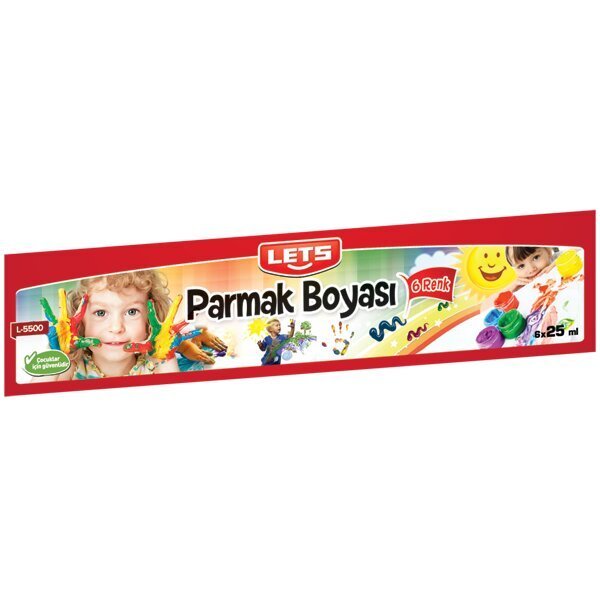 Lets Parmak Boyası 25 ML 6 LI L-5500