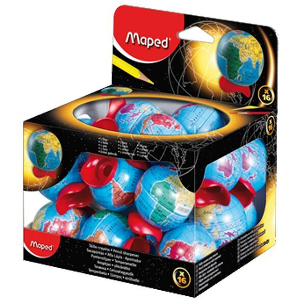 Maped Öğrenci Kalemtıraşı Globe Metal Küre Hazneli 16 LI 51111