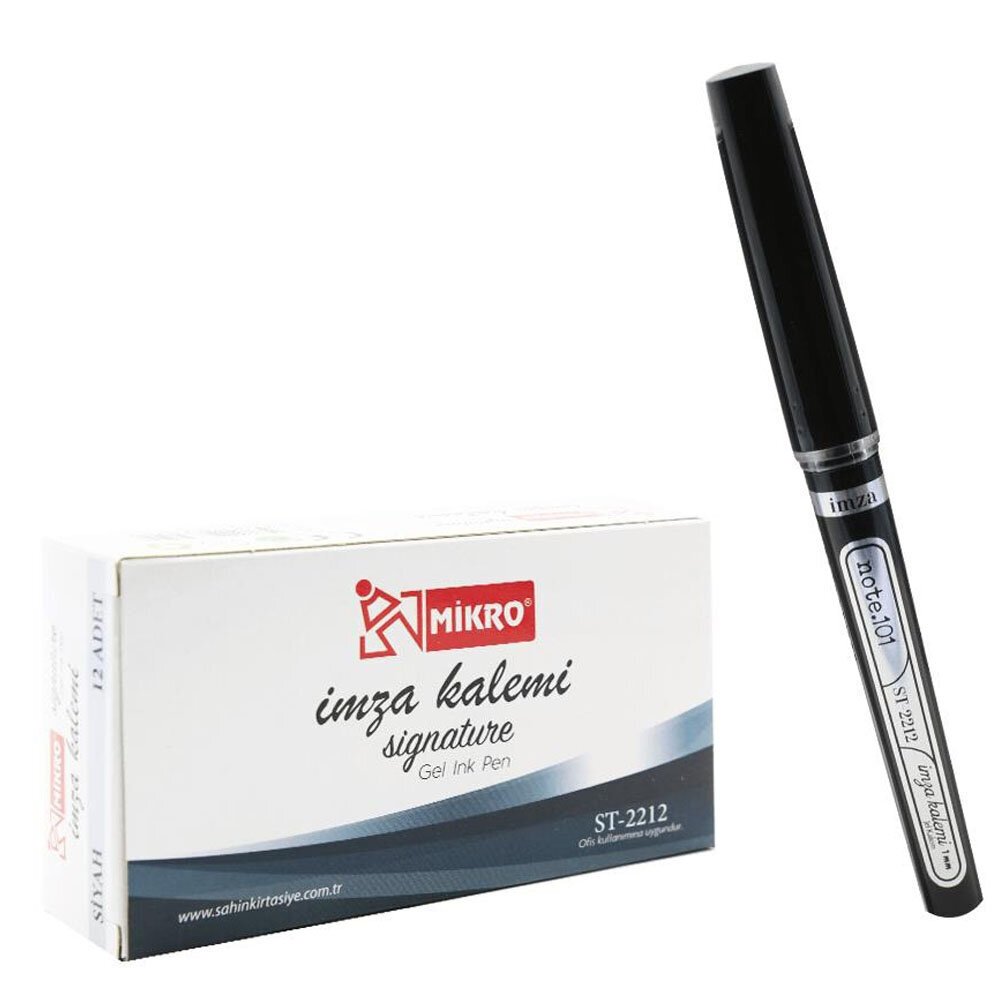 Mikro Roller Kalem İmza Kalemi Siyah ST-2212