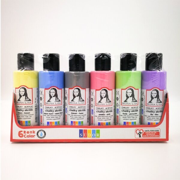 Mona Lisa Akrilik Boya Şişe 6 LI 70 ML SD1006
