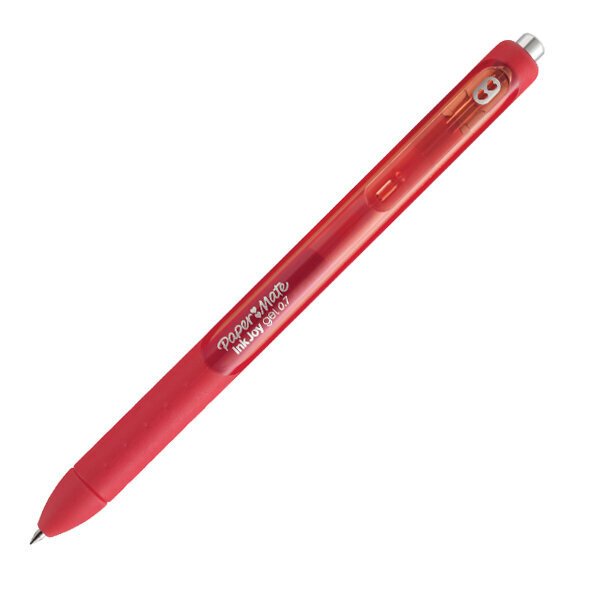 Paper Mate Jel Kalem inkjoy Gel Üstten Basmalı Kırmızı
