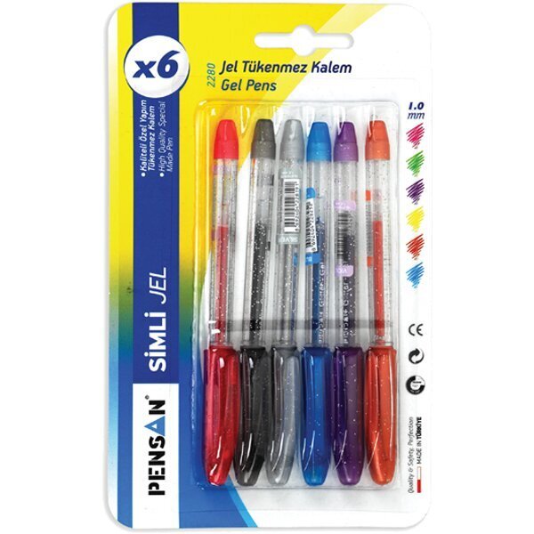 Pensan Tükenmez Kalem Jel Simli 1.0 MM Yeşil 2280