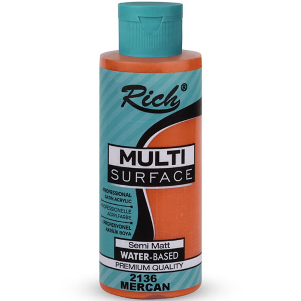 Rich Akrilik Boya Multi Surface 120 CC Mercan 120-2136