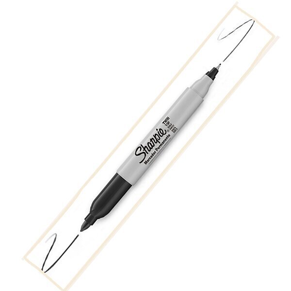 Sharpie Markör Permanent Twin Çift Uçlu Siyah S0811100