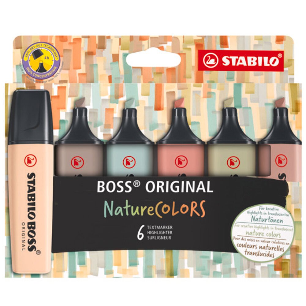Stabilo Fosforlu Kalem Boss Naturecolors 6 LI Etui 70/6-2-2